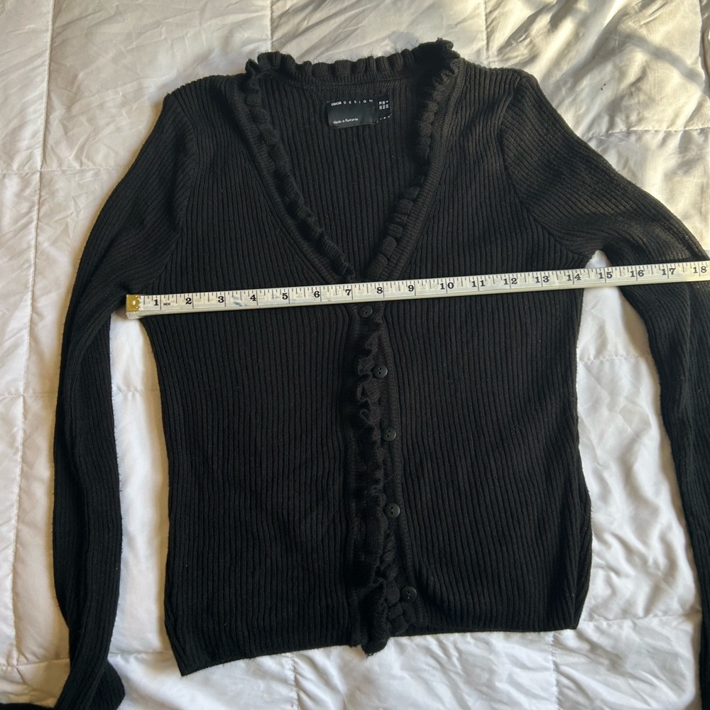 ASOS Black Ruffled Cardigan - Picture 6 of 10